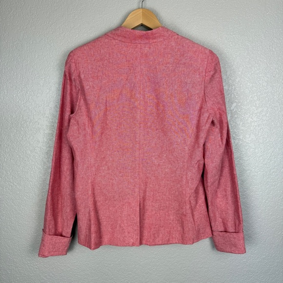 Draper James NWT Linen Blend Blazer Jacket, Cherry Red M - Breathable, Summer - Picture 9 of 11
